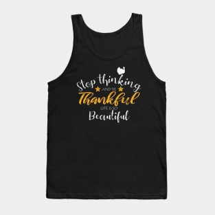 thankful shirt for thanksgiving Tank Top